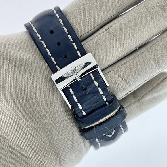 Breitling Transocean Stainless Steel Blue Dial 46mm Automatic Men's Watch AB0510 - Picture 6 of 9